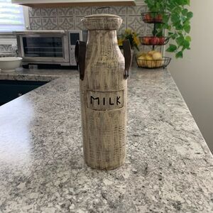 Rustic Cream Milk Canister